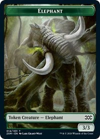 Elephant // Tuktuk the Returned Double-sided Token [Double Masters Tokens] | Fandemonia Ltd