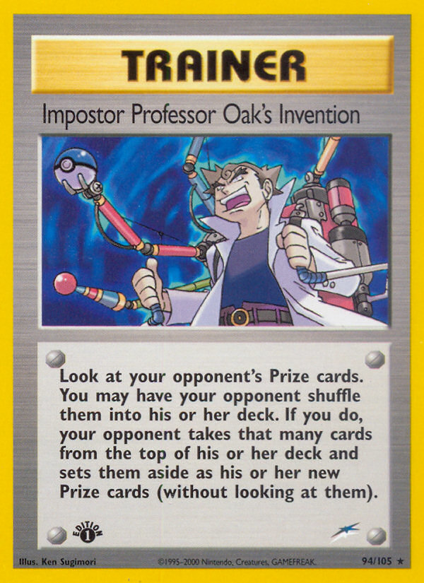Impostor Professor Oak's Invention (94/105) [Neo Destiny 1st Edition] | Fandemonia Ltd