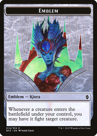 Emblem - Kiora, Master of the Depths [Battle for Zendikar Tokens] | Fandemonia Ltd