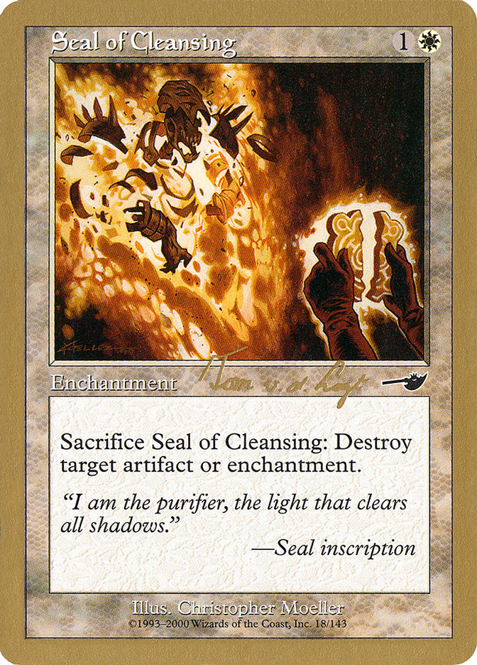 Seal of Cleansing (Tom van de Logt) [World Championship Decks 2000] | Fandemonia Ltd