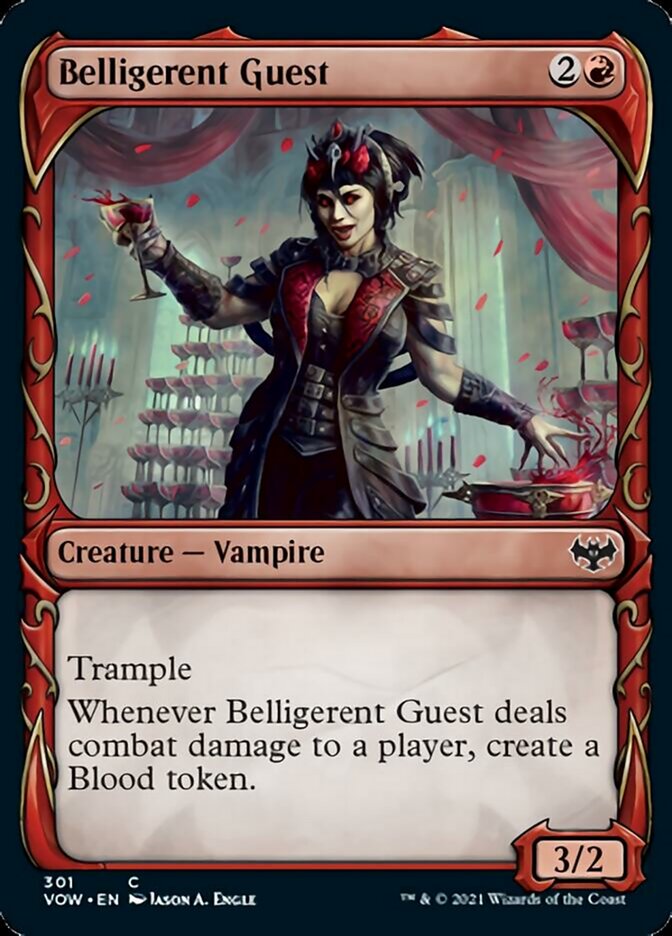 Belligerent Guest (Showcase Fang Frame) [Innistrad: Crimson Vow] | Fandemonia Ltd