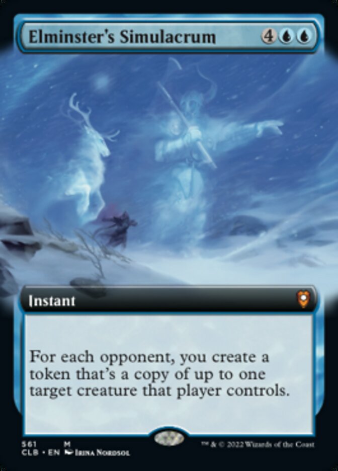 Elminster's Simulacrum (Extended Art) [Commander Legends: Battle for Baldur's Gate] | Fandemonia Ltd