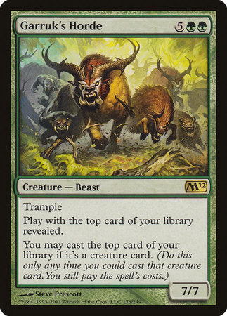 Garruk's Horde [Magic 2012] | Fandemonia Ltd