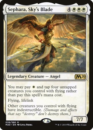 Sephara, Sky's Blade [Core Set 2020 Promos] | Fandemonia Ltd