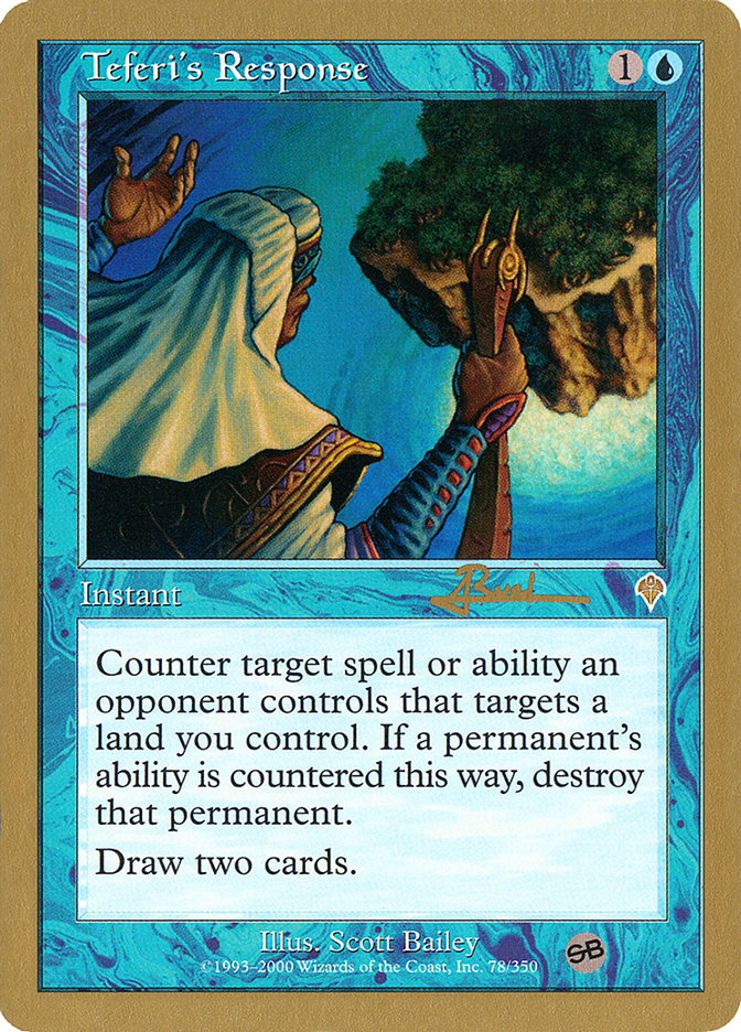 Teferi's Response (Antoine Ruel) (SB) [World Championship Decks 2001] | Fandemonia Ltd