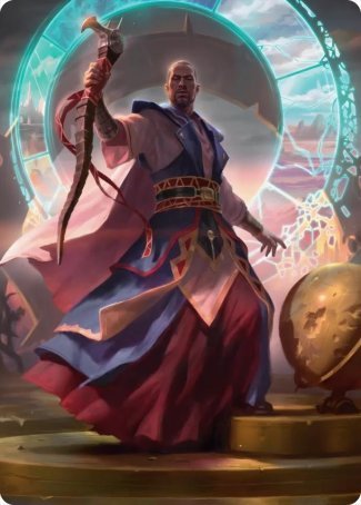 Teferi, Who Slows the Sunset Art Card [Innistrad: Midnight Hunt Art Series] | Fandemonia Ltd