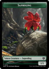 Faerie // Saproling Double-Sided Token [Wilds of Eldraine Commander Tokens] | Fandemonia Ltd