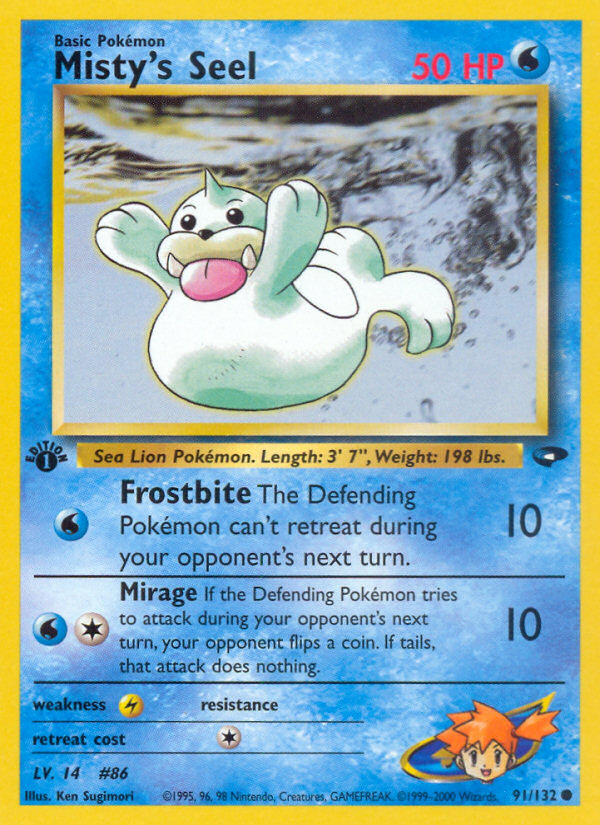 Misty's Seel (91/132) [Gym Challenge 1st Edition] | Fandemonia Ltd