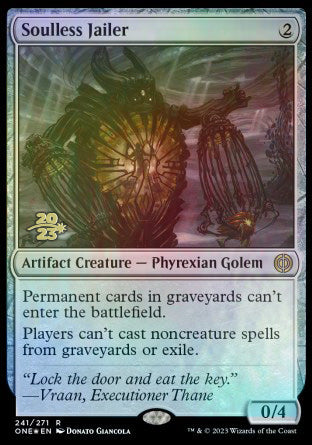 Soulless Jailer [Phyrexia: All Will Be One Prerelease Promos] | Fandemonia Ltd