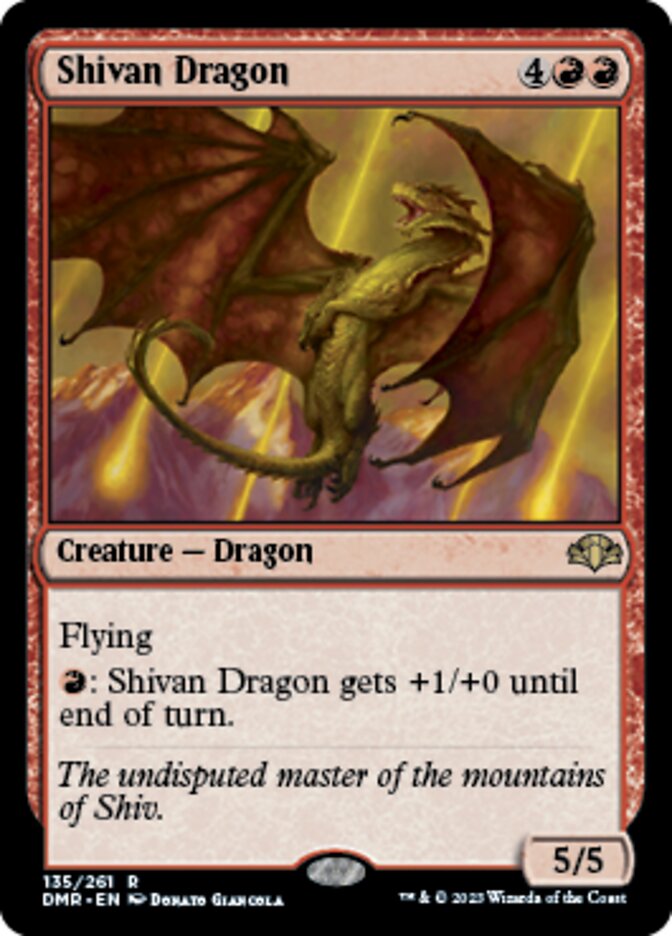 Shivan Dragon [Dominaria Remastered] | Fandemonia Ltd