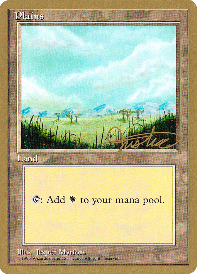 Plains (mj365) (Mark Justice) [Pro Tour Collector Set] | Fandemonia Ltd