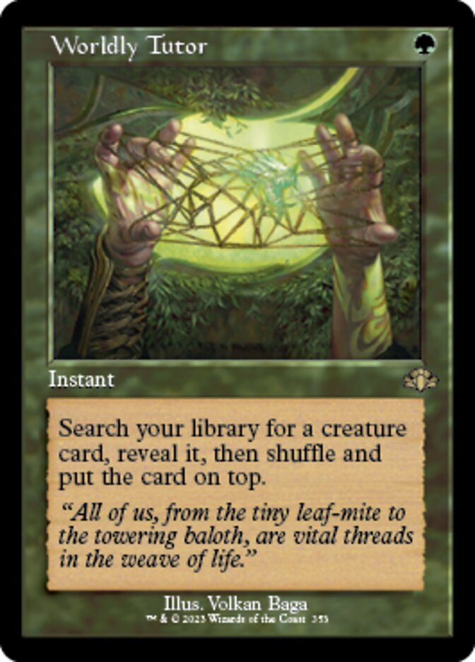 Worldly Tutor (Retro) [Dominaria Remastered] | Fandemonia Ltd