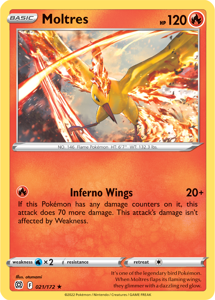 Moltres (021/172) (Theme Deck Exclusive) [Sword & Shield: Brilliant Stars] | Fandemonia Ltd