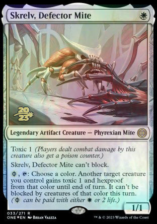 Skrelv, Defector Mite [Phyrexia: All Will Be One Prerelease Promos] | Fandemonia Ltd