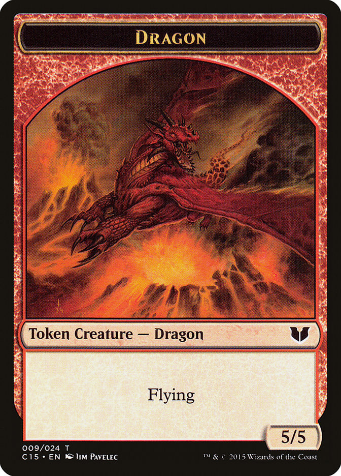 Dragon // Dragon Double-Sided Token [Commander 2015 Tokens] | Fandemonia Ltd