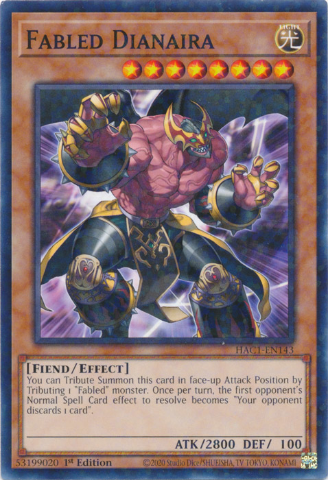 Fabled Dianaira (Duel Terminal) [HAC1-EN143] Common | Fandemonia Ltd