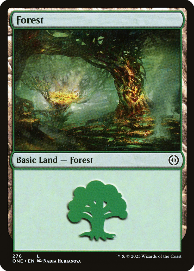 Forest (276) [Phyrexia: All Will Be One] | Fandemonia Ltd
