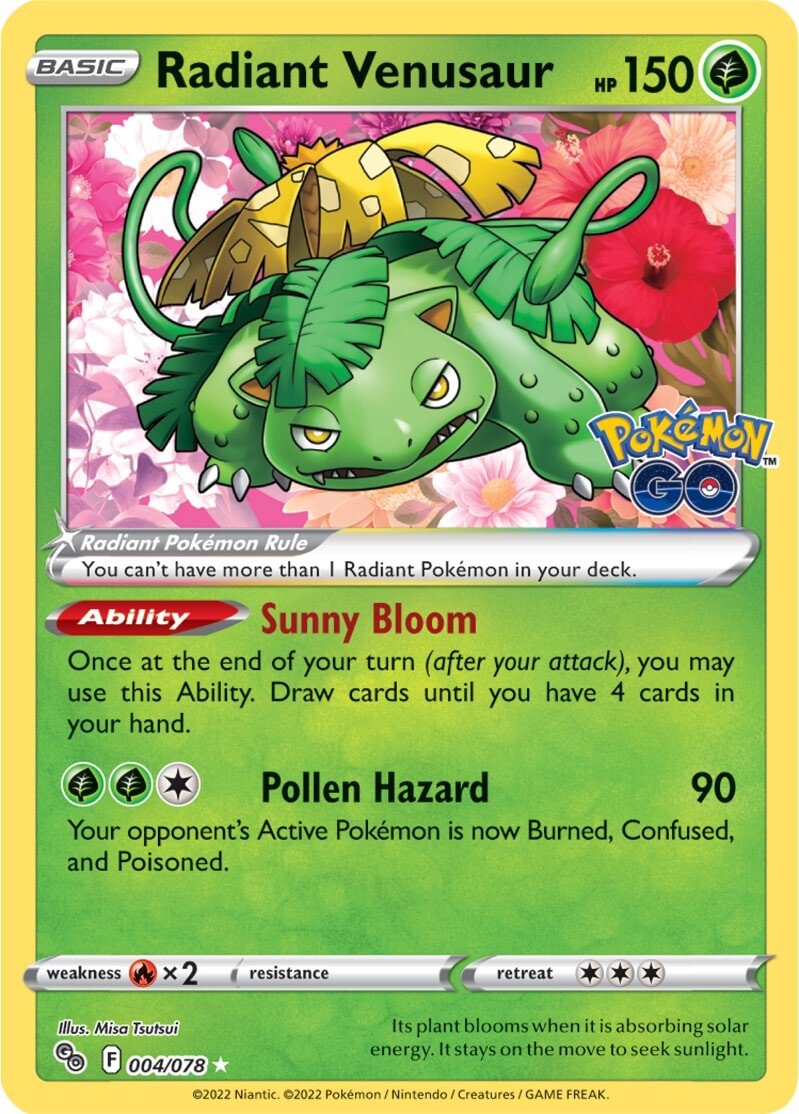 Radiant Venusaur (004/078) [Pokémon GO] | Fandemonia Ltd