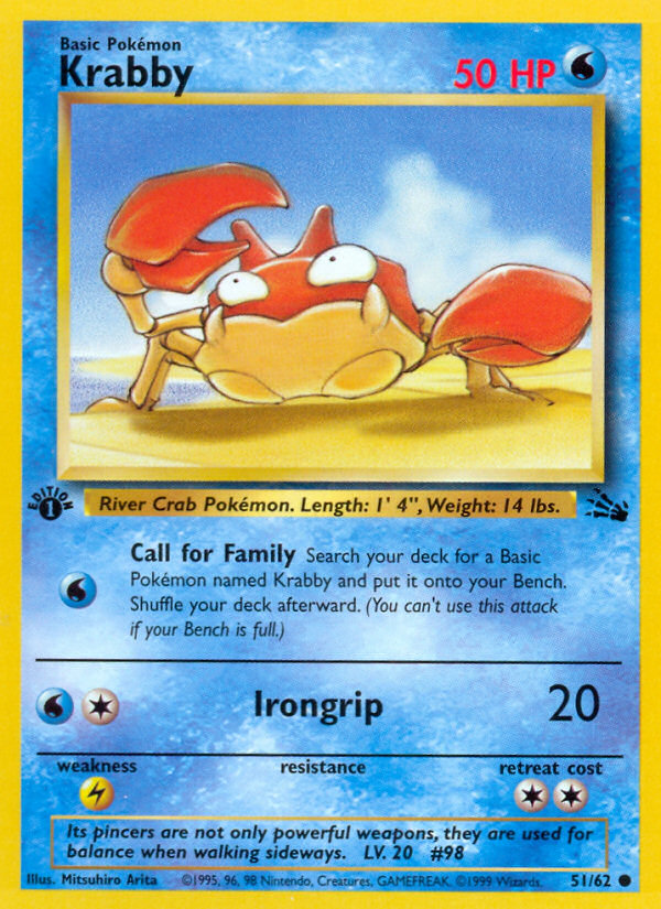 Krabby (51/62) [Fossil 1st Edition] | Fandemonia Ltd