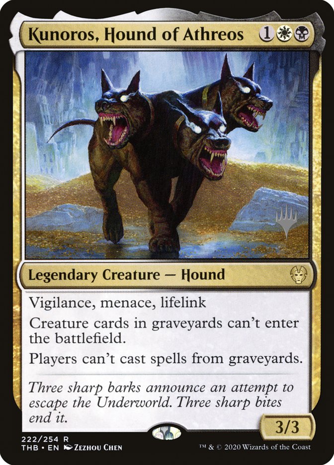 Kunoros, Hound of Athreos (Promo Pack) [Theros Beyond Death Promos] | Fandemonia Ltd