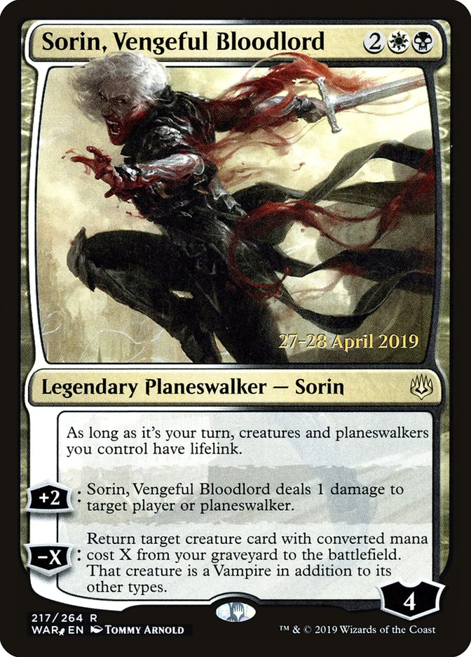 Sorin, Vengeful Bloodlord  [War of the Spark Prerelease Promos] | Fandemonia Ltd