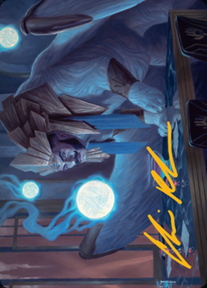 Tivit, Seller of Secrets Art Card (Gold-Stamped Signature) [Streets of New Capenna Art Series] | Fandemonia Ltd