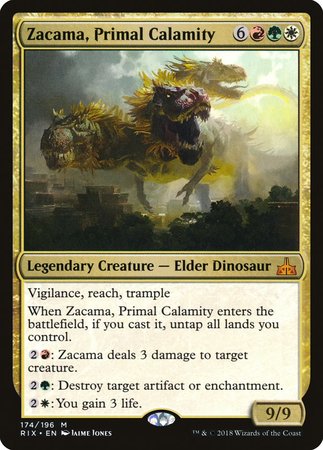 Zacama, Primal Calamity [Rivals of Ixalan] | Fandemonia Ltd