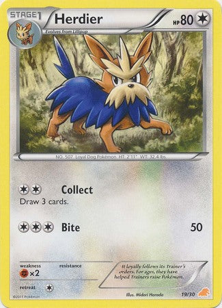 Herdier (19/30) [Black & White: Trainer Kit - Excadrill] | Fandemonia Ltd