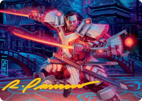 Isshin, Two Heavens as One 1 Art Card (Gold-Stamped Signature) [Kamigawa: Neon Dynasty Art Series] | Fandemonia Ltd