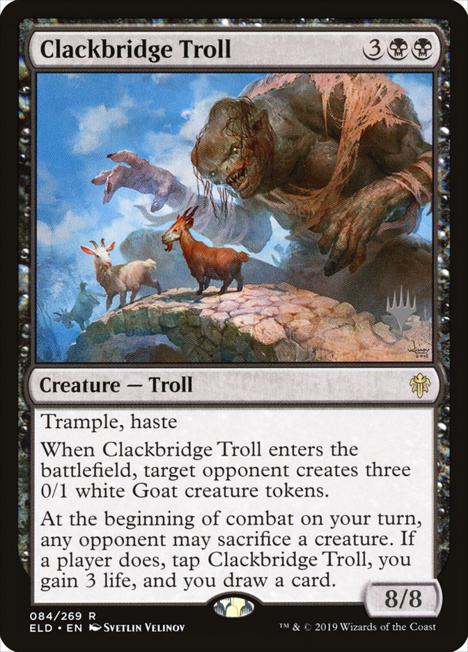 Clackbridge Troll (Promo Pack) [Throne of Eldraine Promos] | Fandemonia Ltd