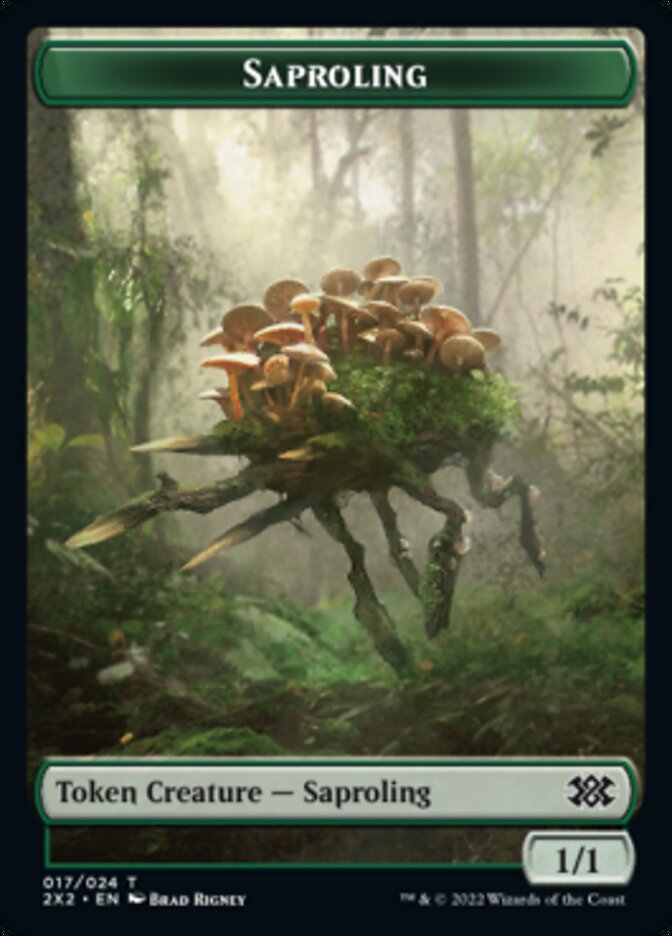 Saproling // Spirit Double-sided Token [Double Masters 2022 Tokens] | Fandemonia Ltd