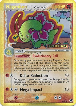 Meganium (4/101) (Delta Species) (Stamped) [EX: Dragon Frontiers] | Fandemonia Ltd