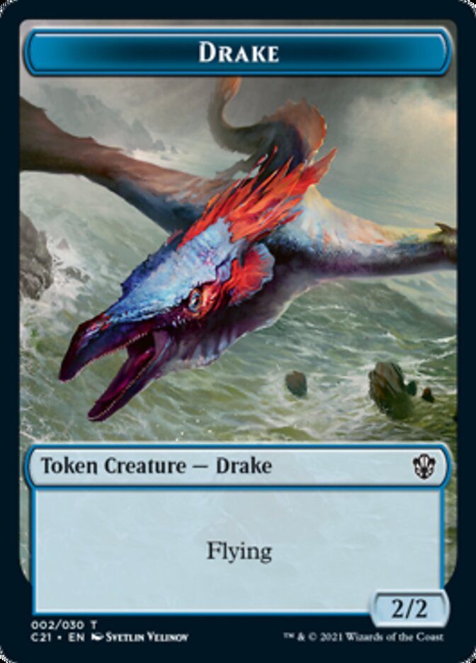 Drake // Elemental (002) Token [Commander 2021 Tokens] | Fandemonia Ltd