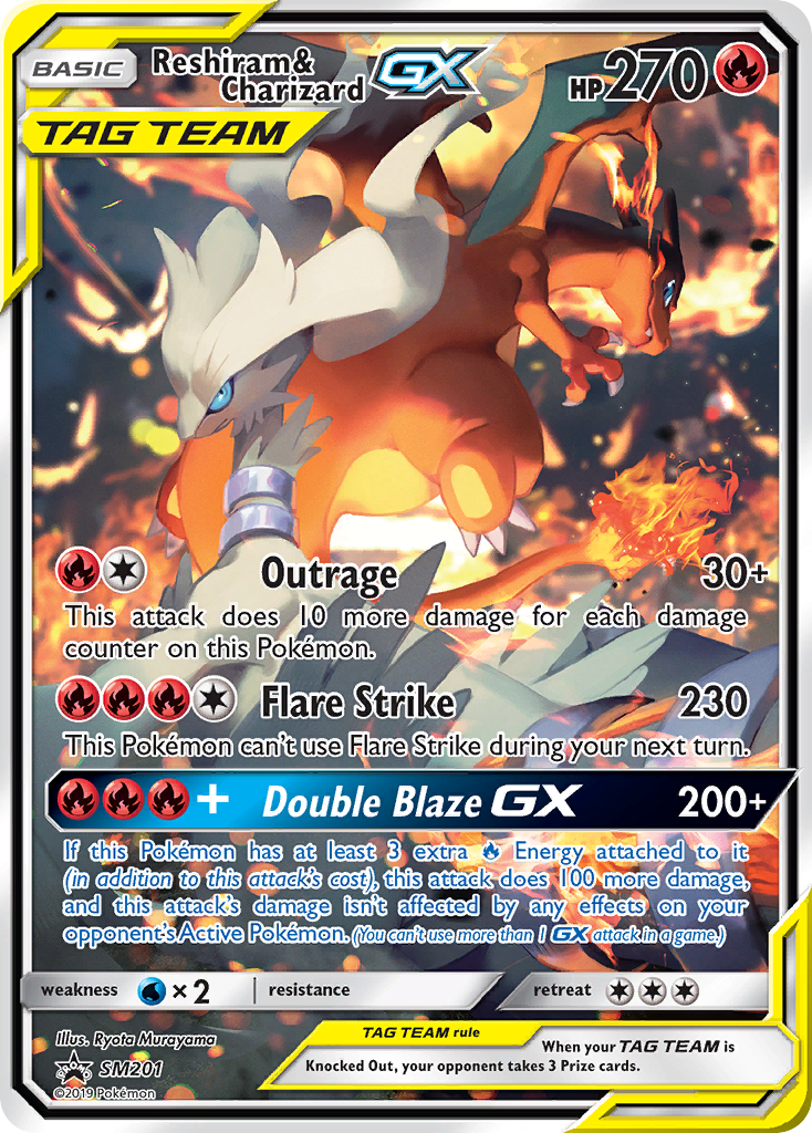 Reshiram & Charizard GX (SM201) [Sun & Moon: Black Star Promos] | Fandemonia Ltd