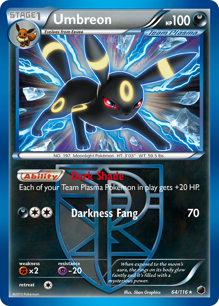 Umbreon (64/116) [Black & White: Plasma Freeze] | Fandemonia Ltd