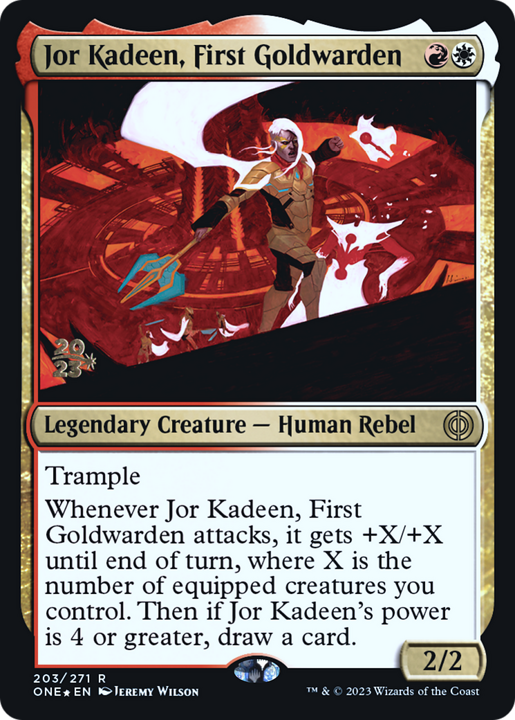 Jor Kadeen, First Goldwarden [Phyrexia: All Will Be One Prerelease Promos] | Fandemonia Ltd