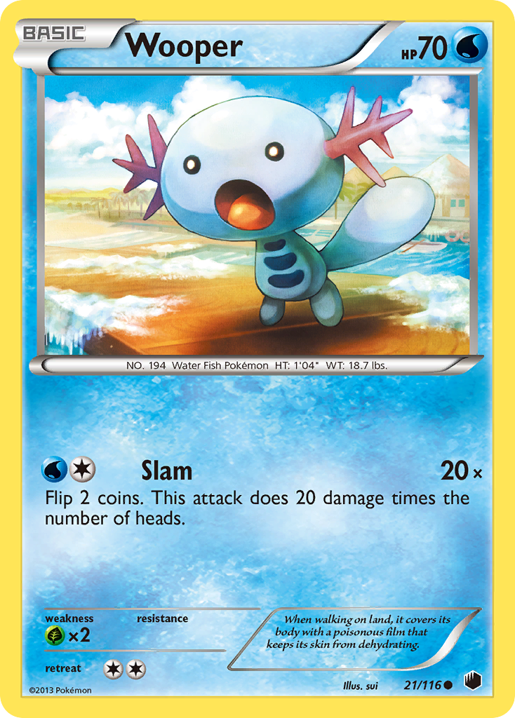 Wooper (21/116) [Black & White: Plasma Freeze] | Fandemonia Ltd