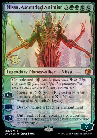 Nissa, Ascended Animist [Phyrexia: All Will Be One Prerelease Promos] | Fandemonia Ltd