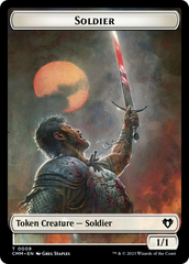 Soldier (0009) // Daretti, Scrap Savant Emblem Double-Sided Token [Commander Masters Tokens] | Fandemonia Ltd