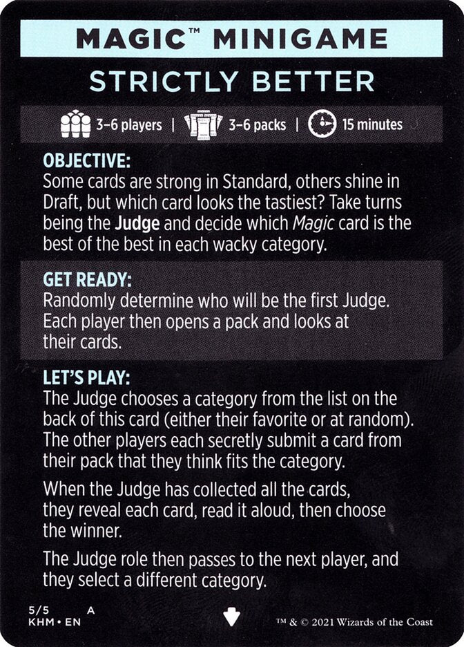 Strictly Better (Magic Minigame) [Kaldheim Minigame] | Fandemonia Ltd