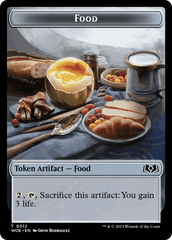 Knight // Food (0012) Double-Sided Token [Wilds of Eldraine Tokens] | Fandemonia Ltd