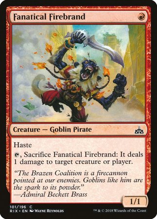 Fanatical Firebrand [Rivals of Ixalan] | Fandemonia Ltd