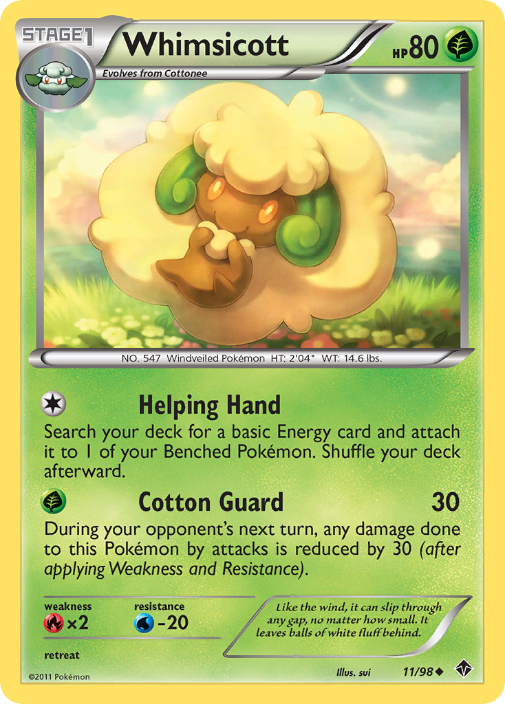 Whimsicott (11/98) [Black & White: Emerging Powers] | Fandemonia Ltd