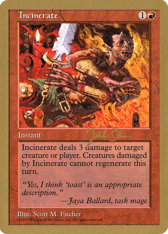 Incinerate (Jakub Slemr) [World Championship Decks 1997] | Fandemonia Ltd