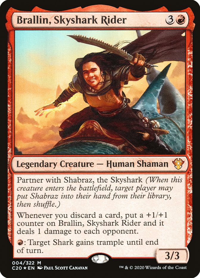 Brallin, Skyshark Rider [Commander 2020] | Fandemonia Ltd