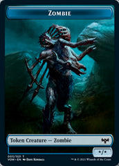 Human (001) // Zombie (005) Double-sided Token [Innistrad: Crimson Vow Tokens] | Fandemonia Ltd