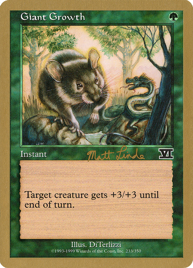 Giant Growth (Matt Linde) [World Championship Decks 1999] | Fandemonia Ltd
