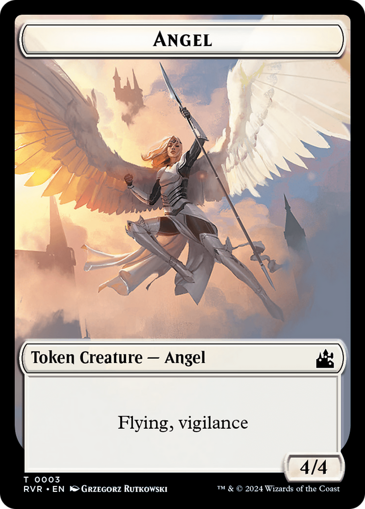Angel Token (0003) [Ravnica Remastered Tokens] | Fandemonia Ltd