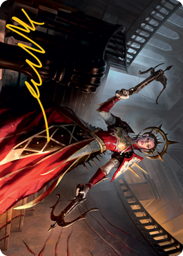 Bloodthirsty Adversary Art Card (Gold-Stamped Signature) [Innistrad: Midnight Hunt Art Series] | Fandemonia Ltd
