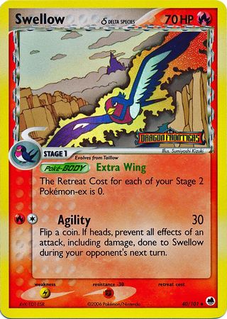 Swellow (40/101) (Delta Species) (Stamped) [EX: Dragon Frontiers] | Fandemonia Ltd